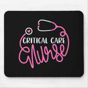 Critical Care Nurse Logo RN Critical Care Nursing Mouse Mat