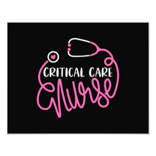 Critical Care Nurse Logo RN Critical Care Nursing Photo Print
