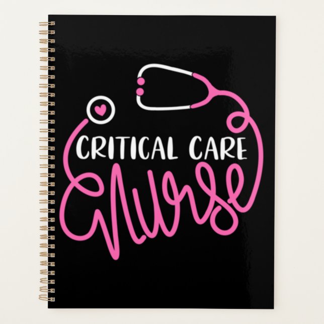 Critical Care Nurse Logo RN Critical Care Nursing Planner (Front)