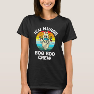 Critical Care Nurse Retro Halloween Ghost Costume  T-Shirt
