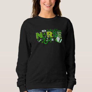 Critical Care Nurse St. Patricks Day Love Stethosc Sweatshirt