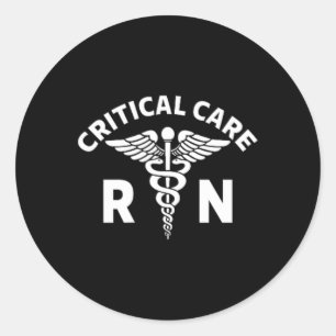 Critical Care Nursing Department Icu Rn Critical C Classic Round Sticker