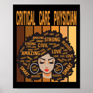 Critical Care Physician Powerful Black History Mon Poster