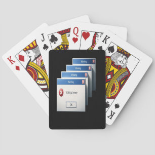 Critical Error — Retro Windows Warning Boxes Graph Playing Cards