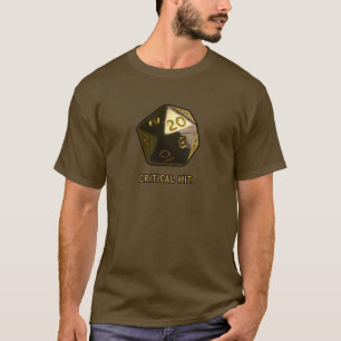 Critical Hit Fantasy Gamer Dice T-Shirt