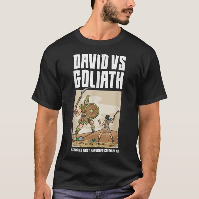 Critical Hit Funny RPG Joke Meme DM David Goliath  T-Shirt (Front)