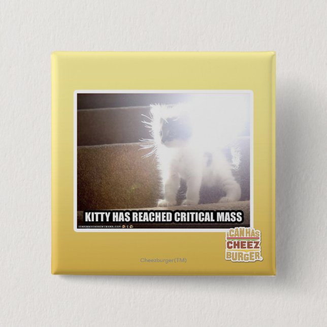 Critical Mass Kitty 15 Cm Square Badge (Front)