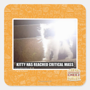 Critical Mass Kitty Square Sticker