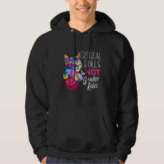 Critical Rolls Not Gender Roles Dice Boardgame Cat Hoodie