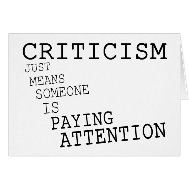 Criticism (Front Horizontal)
