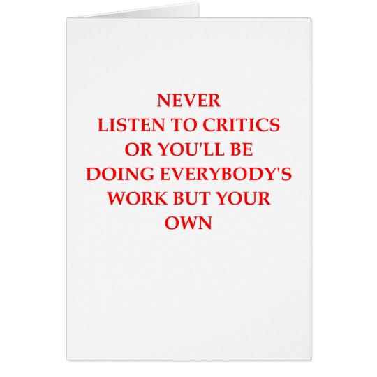 critics card