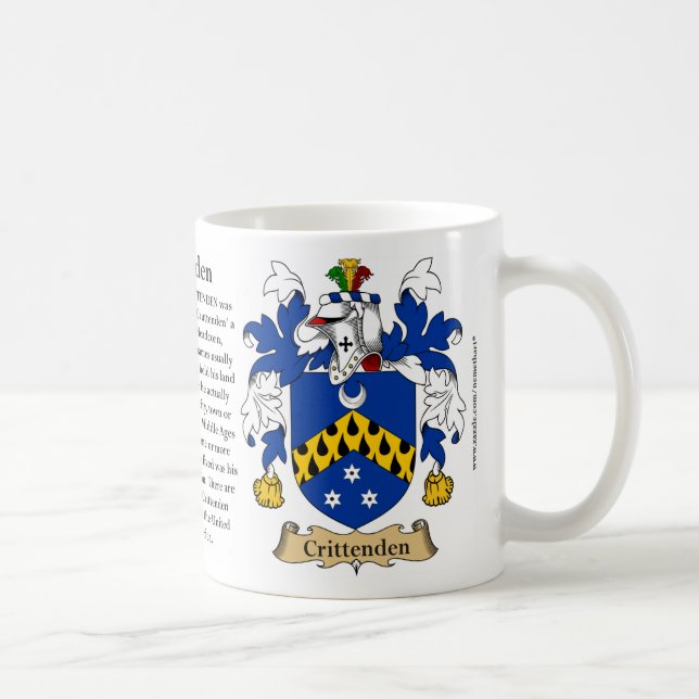 Crittenden, the Origin, the Meaning and the Crest Coffee Mug (Right)