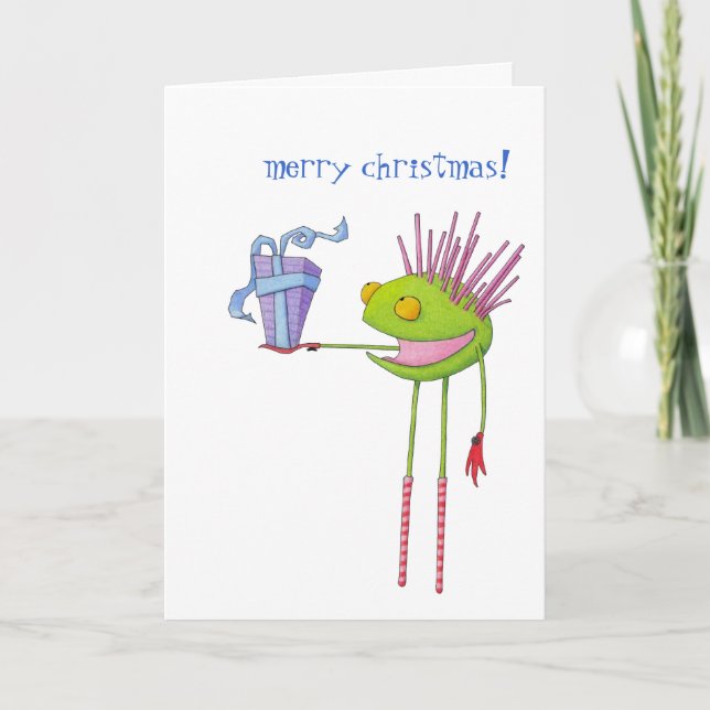 Critter Cedric Christmas Card (Front)