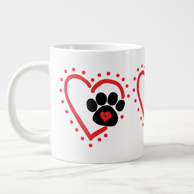 Critter Love Ceramic JUMBO 20 oz. Mug (Left)
