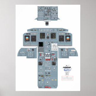 CRJ Cockpit Poster