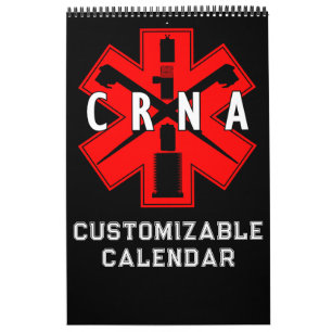 CRNA Anaesthesia 12 Month Calendar