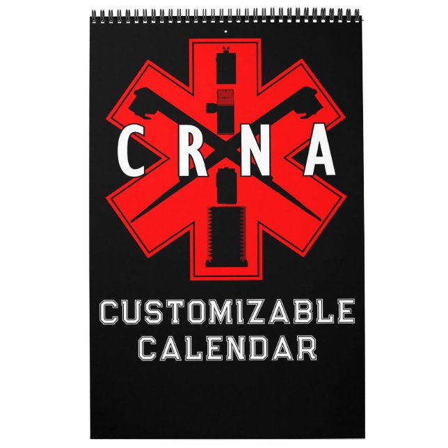 CRNA Anaesthesia 12 Month Calendar (Cover)