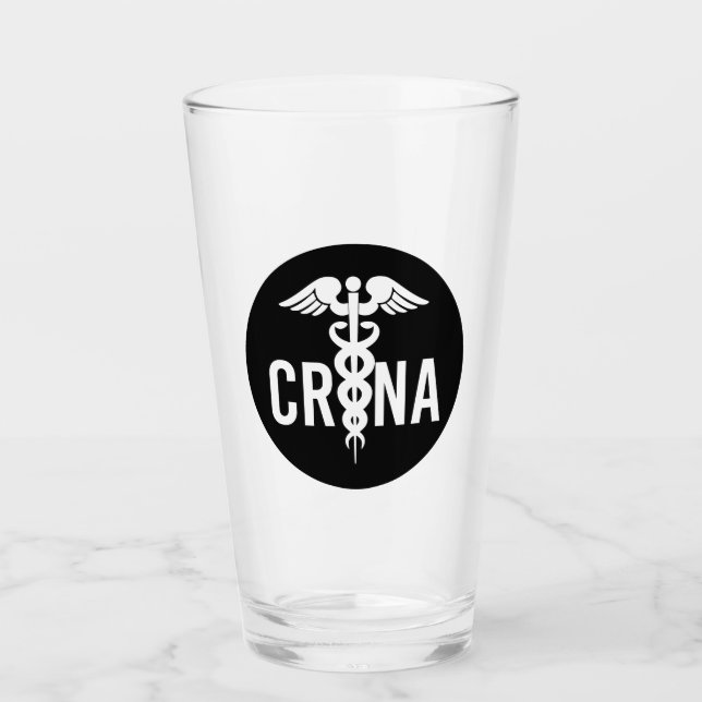 CRNA Certified Registered Nurse Anaesthetist Gift Glass (Front)