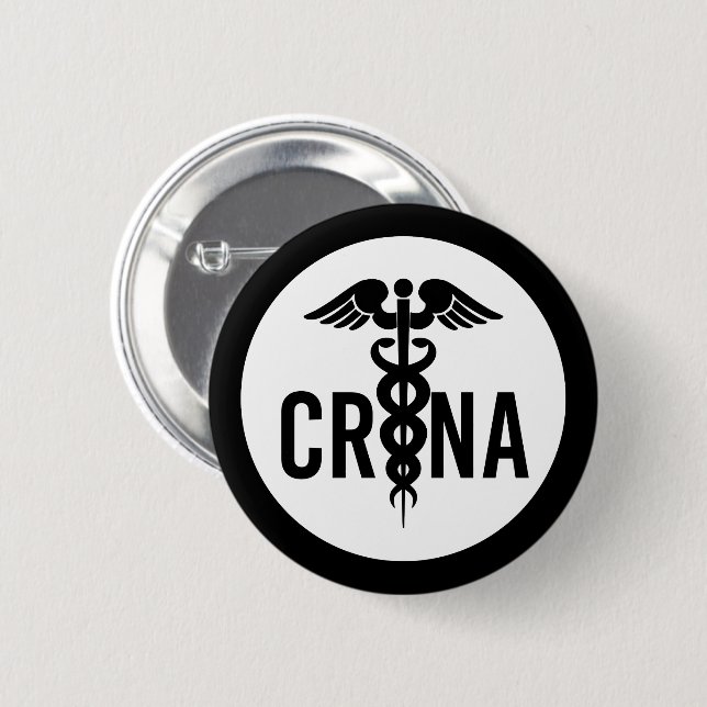 CRNA Certified Registered Nurse Anaesthetist Gifts 6 Cm Round Badge (Front & Back)