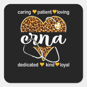 Crna Certified Registered Nurse Anaesthetist Leopa Square Sticker