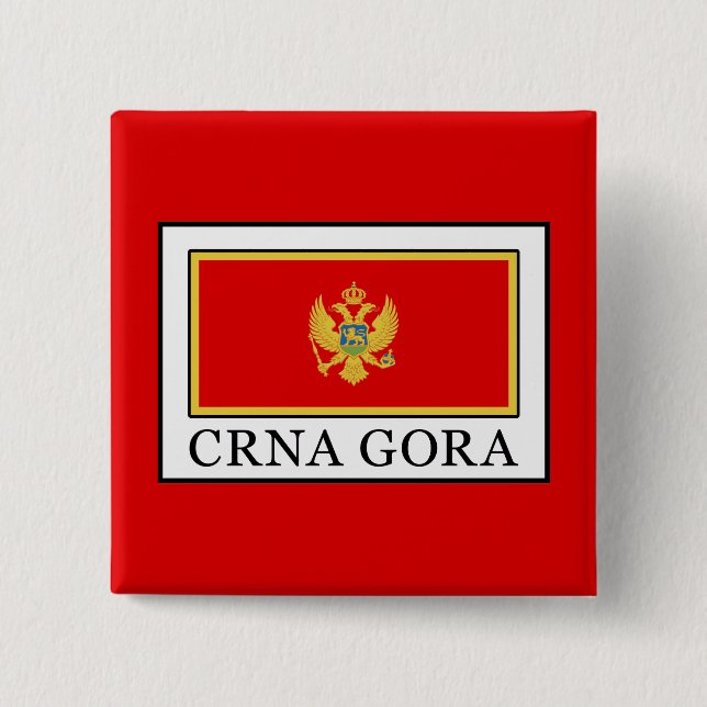 Crna Gora 15 Cm Square Badge (Front)