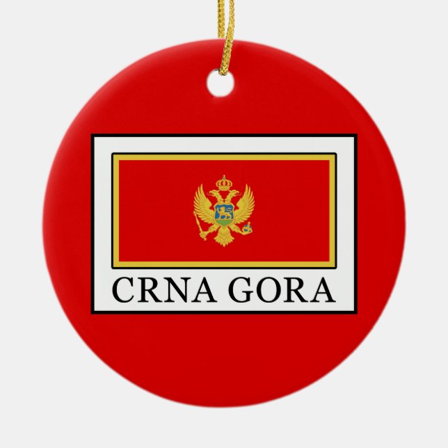 Crna Gora Ceramic Tree Decoration (Front)