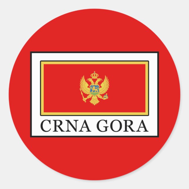 Crna Gora Classic Round Sticker (Front)