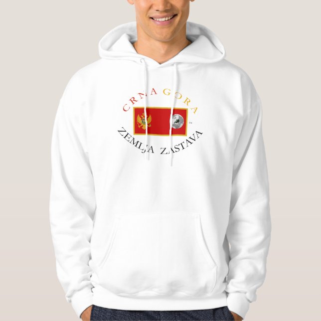 CRNA GORA (MONTENEGRO) EARTH FLAG HOODIE (Front)