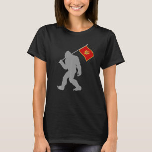 Crna Gora Or Montenegrian Flag On Montenegro Flag T-Shirt