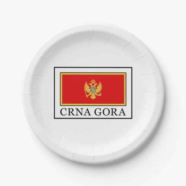 Crna Gora Paper Plate (Front)