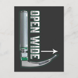 CRNA laryngoscope Anaesthesiologist Intubation Postcard