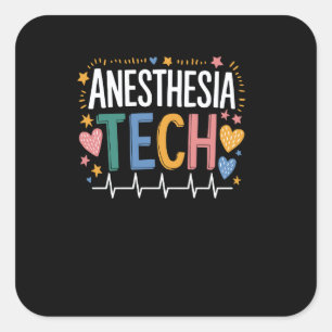 CRNA Nurse Anaesthesia Tech, Anaesthetist Anesthes Square Sticker
