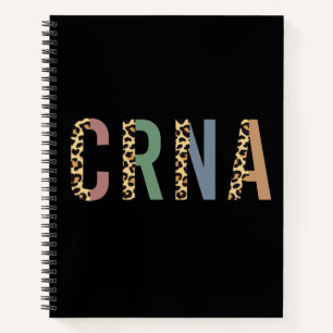 CRNA Nurse Anaesthetist Cheetah leopard print Notebook