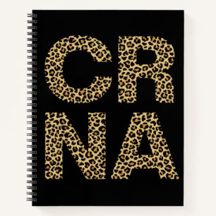 CRNA Nurse Anaesthetist Cheetah leopard print Notebook