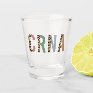 CRNA Nurse Anaesthetist Cheetah leopard print Shot Glass