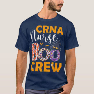 CRNA Nurse Boo Crew Spooky Boo Ghost Halloween Cos T-Shirt