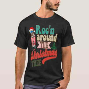 CRNA Nurse Christmas Roc'n Around The Christmas Tr T-Shirt
