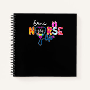 Crna Nurse Plaid Egg Bunny Love Stethoscope Rn Nur Notebook