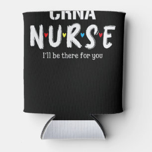 Crna Nurse Plaid Red Love Heart Stethoscope Rn Nur Can Cooler