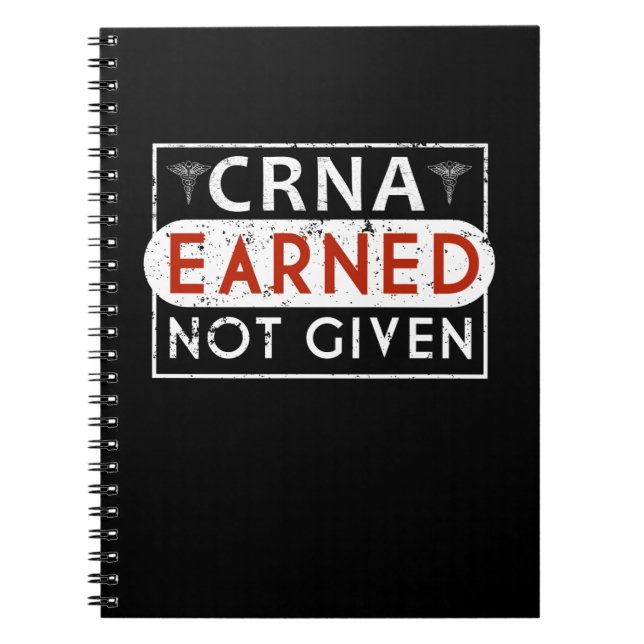 CRNA Registered Anaesthetist Anaesthesiologist Notebook (Front)