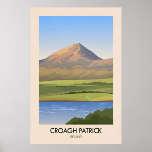 Croagh Patrick Ireland Travel Poster