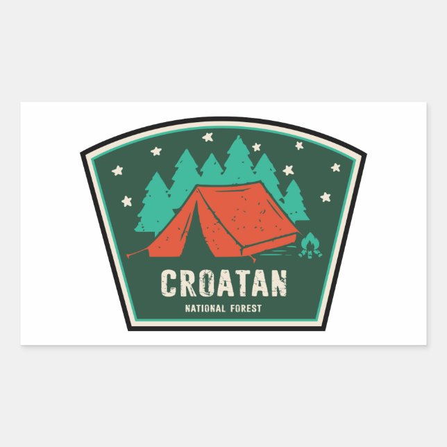 Croatan National Forest Camping Rectangular Sticker (Front)