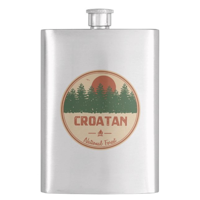 Croatan National Forest Hip Flask (Front)