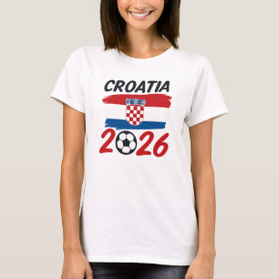 Croatia 2026 Soccer Fan Design Flag Colors T-Shirt