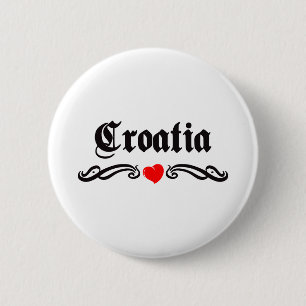 Croatia 6 Cm Round Badge