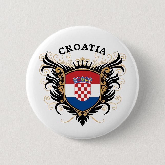 Croatia 6 Cm Round Badge (Front)