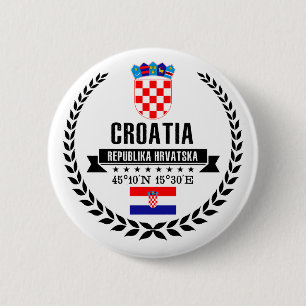 Croatia 6 Cm Round Badge