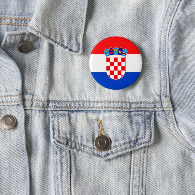 Croatia 6 Cm Round Badge (In Situ)