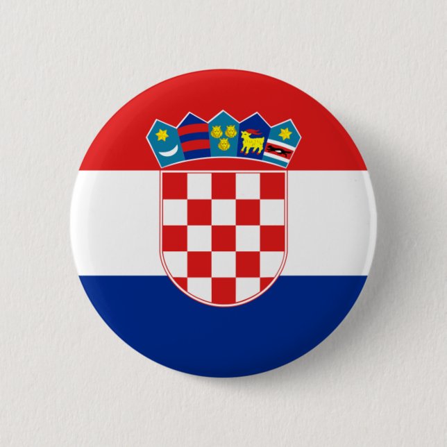 croatia 6 cm round badge (Front)