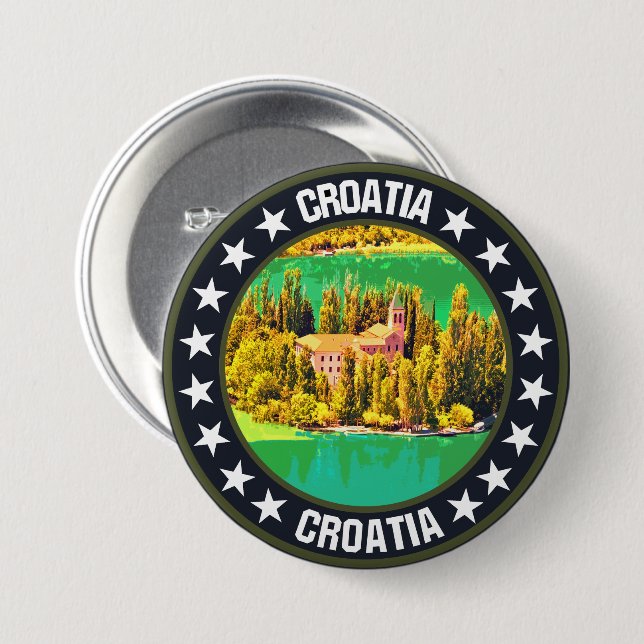Croatia                                            7.5 cm round badge (Front & Back)
